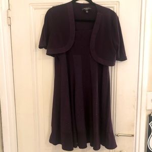 Purple Dress with matching shrug